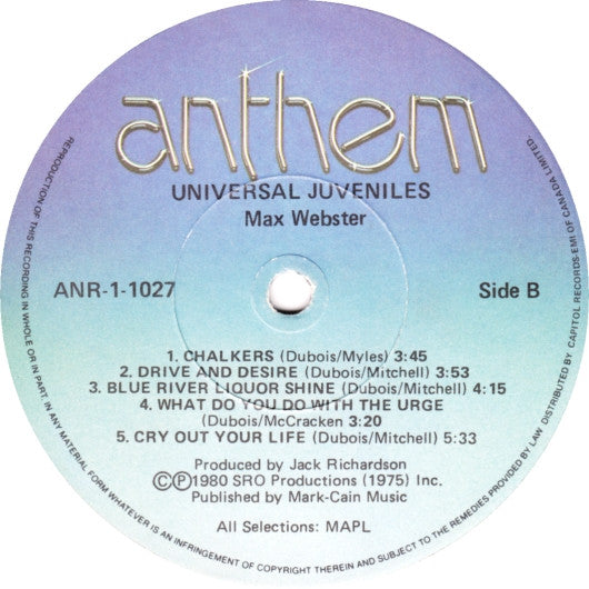 Max Webster : Universal Juveniles (LP, Album)