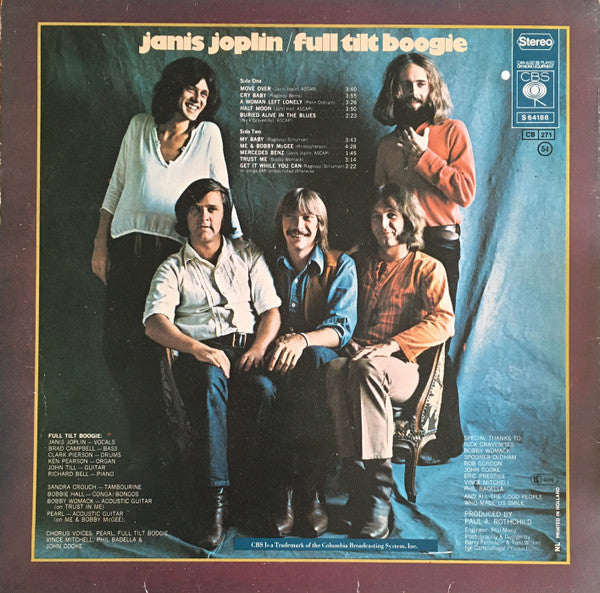 Janis Joplin : Pearl (LP, Album, RE)
