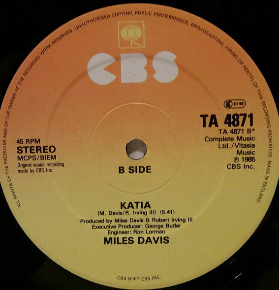 Miles Davis : Time After Time (12")