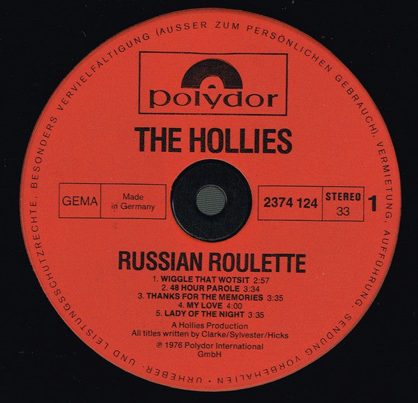 Hollies* : Russian Roulette (LP, Album)