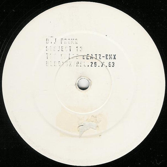 Subject 13 : The Uniqe Beatz - Rmx (12", EP, Promo, Sta)