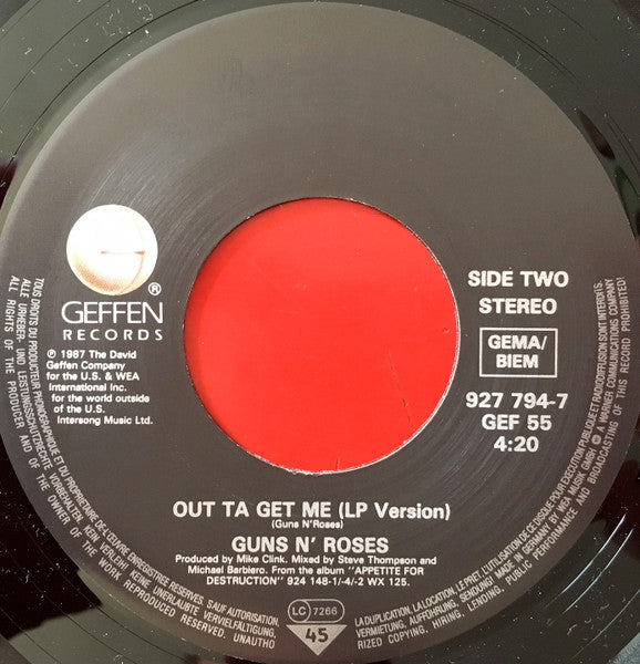Guns N' Roses : Sweet Child O' Mine (Remix) (7", Single, Lar)