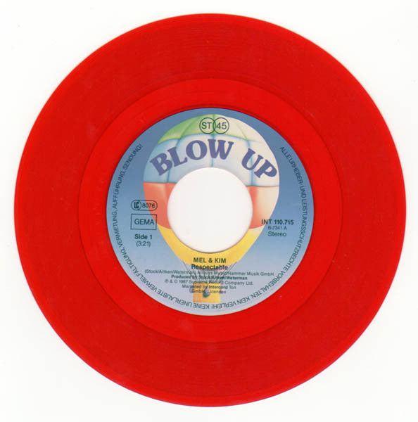 Mel & Kim : Respectable (7", Single, Red)