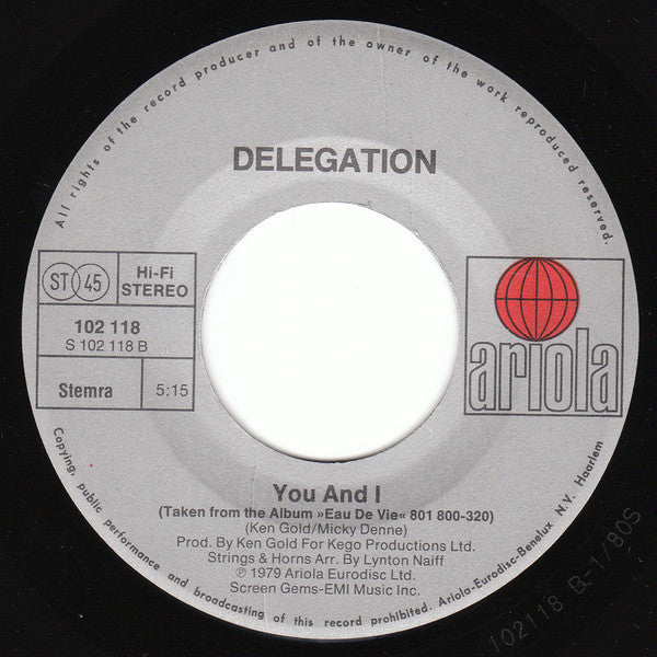 Delegation : Put A Little Love On Me (7", Single)