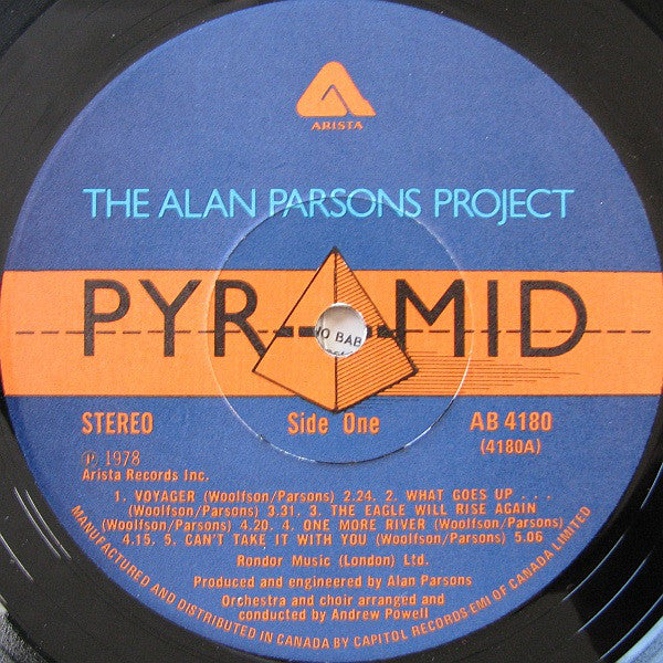 The Alan Parsons Project : Pyramid (LP, Album, Gat)