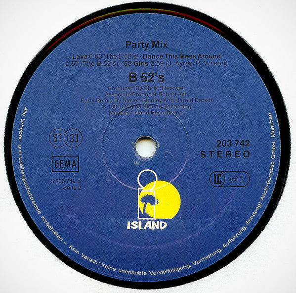 The B-52's : Party Mix! (LP, MiniAlbum, M/Print, Mixed)