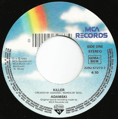 Adamski : Killer (7", Single, Lar)