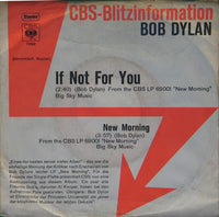 Bob Dylan : If Not For You (7", Single, Promo)