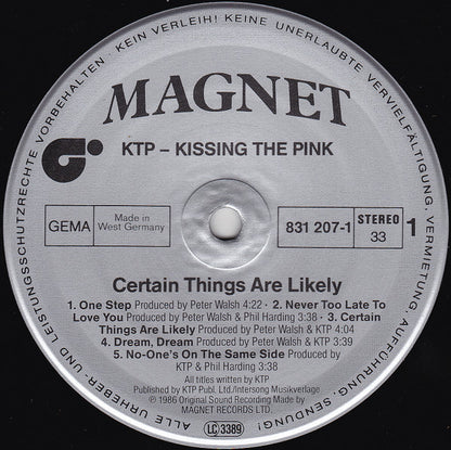 Kissing The Pink : Certain Things Are Likely (LP, Album)