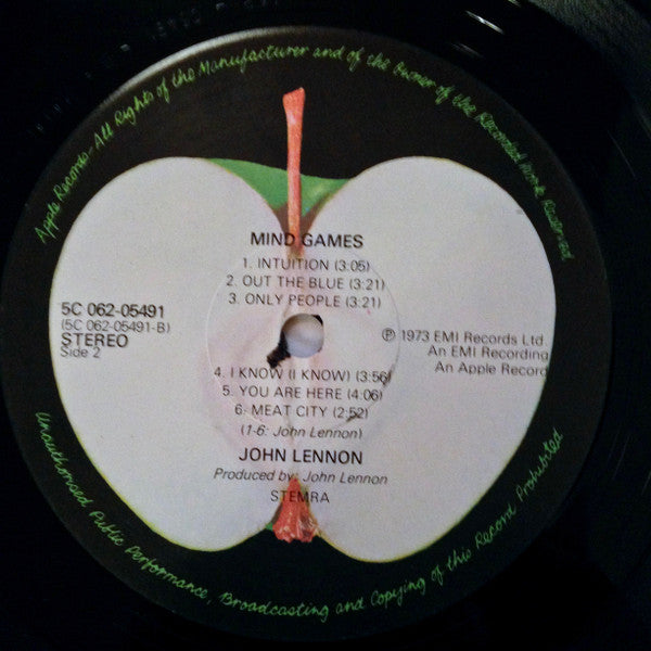 John Lennon : Mind Games (LP, Album, RP)