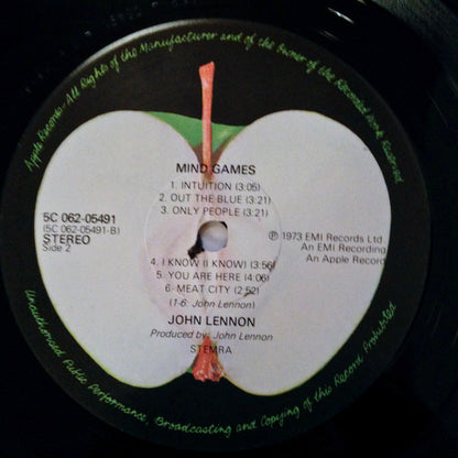John Lennon : Mind Games (LP, Album, RP)