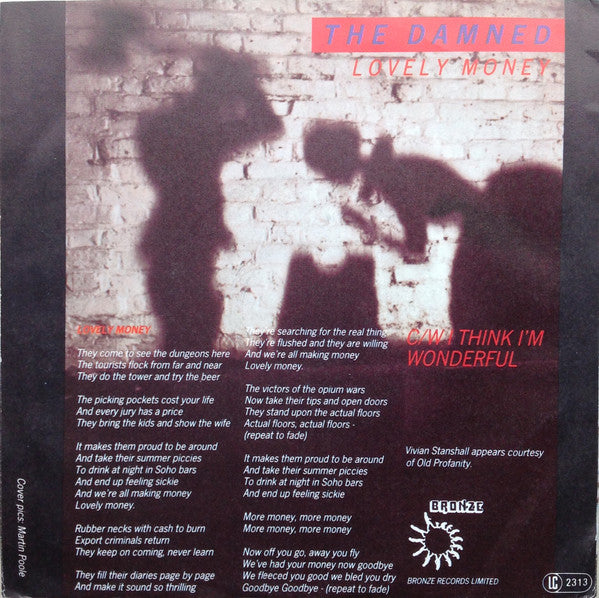 The Damned : Lovely Money (7", Single)