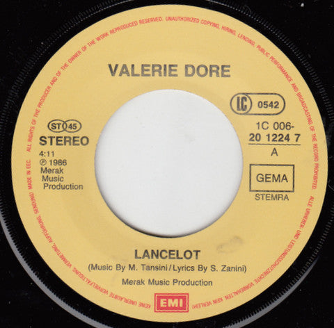 Valerie Dore : Lancelot (7", Single)