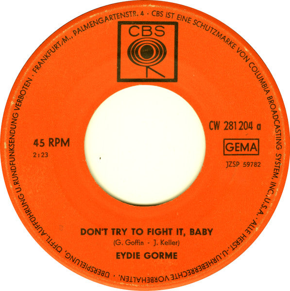 Eydie Gormé : Don't Try To Fight It Baby / Theme From "Light Fantastic" (7", Single)