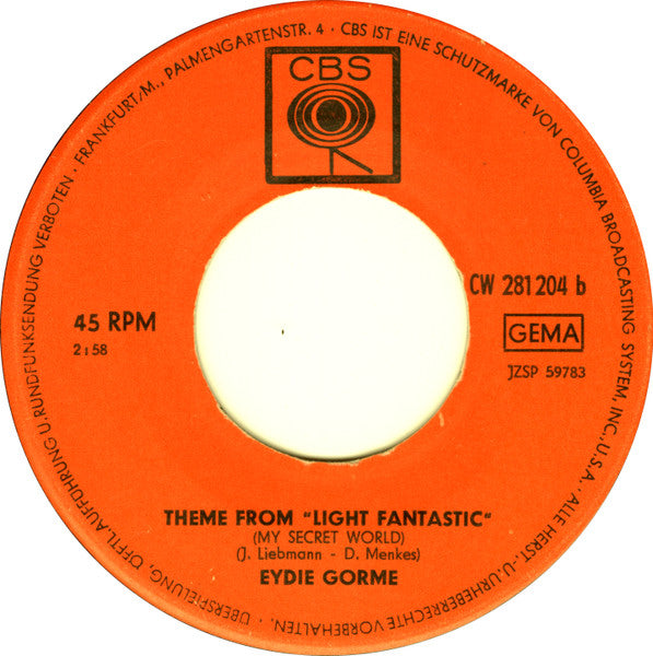 Eydie Gormé : Don't Try To Fight It Baby / Theme From "Light Fantastic" (7", Single)