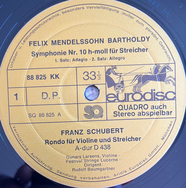 Festival Strings Lucerne, Rudolf Baumgartner : Festival Strings Lucerne (LP, Quad)