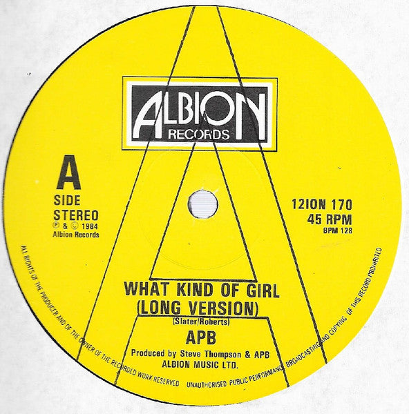 Apb (2) : What Kind Of Girl? (12")