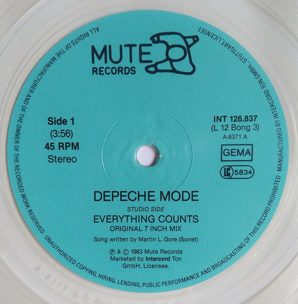 Depeche Mode : Everything Counts And Live Tracks (12", Ltd, RE, Cle)