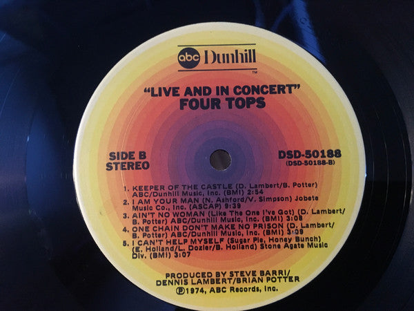 Four Tops : Live & In Concert (LP, Album, Ter)