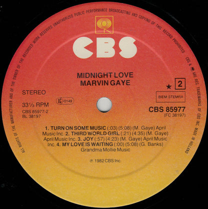 Marvin Gaye : Midnight Love (LP, Album)