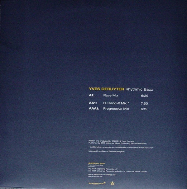 Yves Deruyter : Rhythmic Bazz (12")