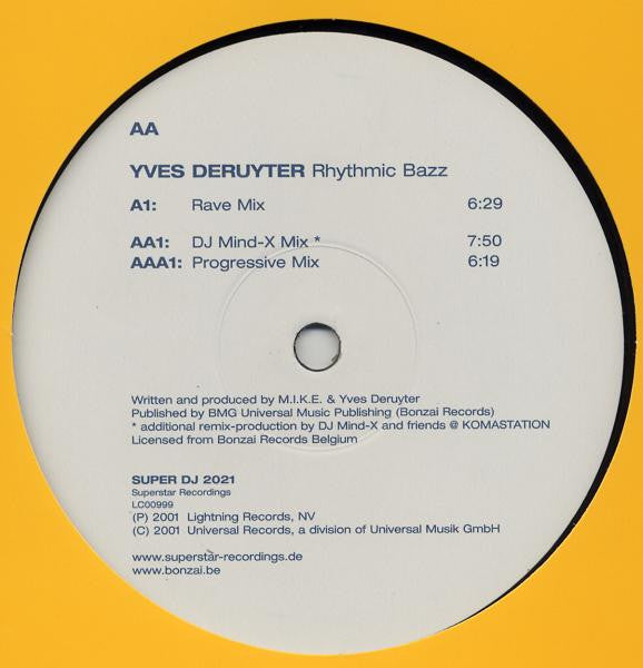 Yves Deruyter : Rhythmic Bazz (12")
