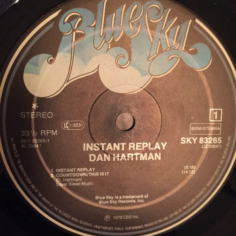 Dan Hartman : Instant Replay (LP, Album)