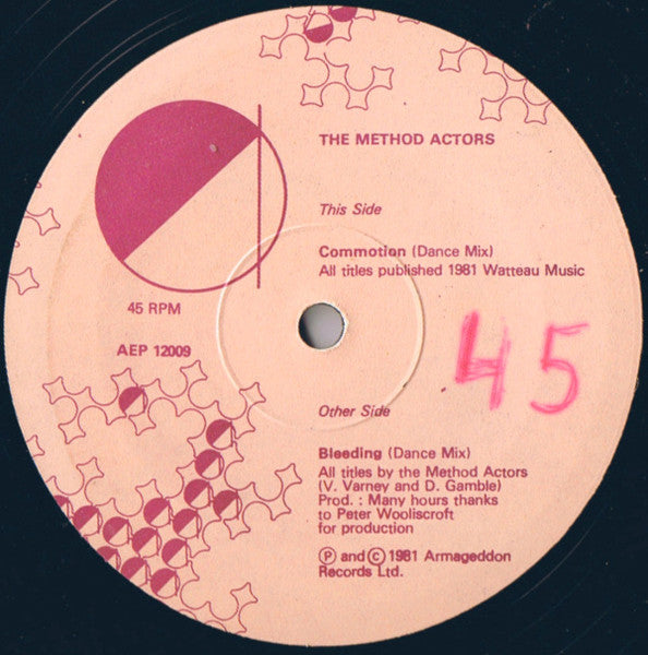 The Method Actors : Commotion / Bleeding (12", EP)