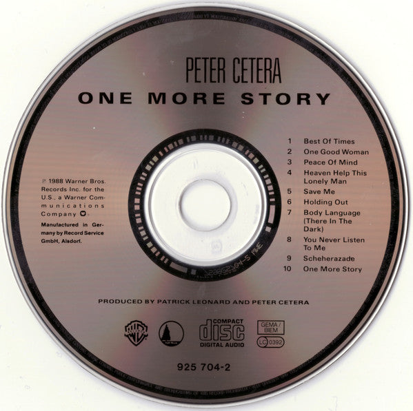 Peter Cetera : One More Story (CD, Album, RE)