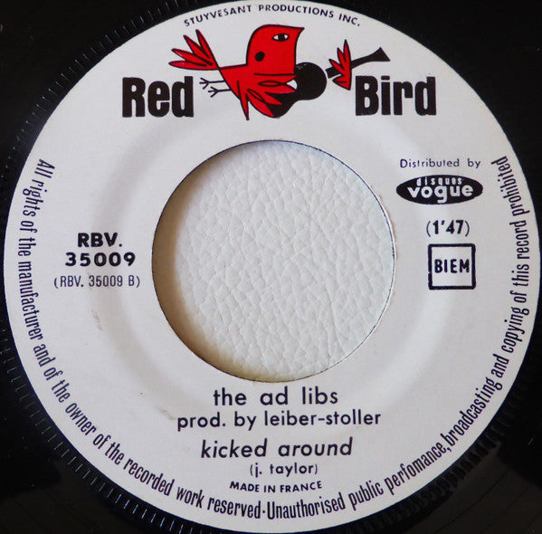 The Ad Libs : The Boy From New York City / Kicked Around (7", Single)