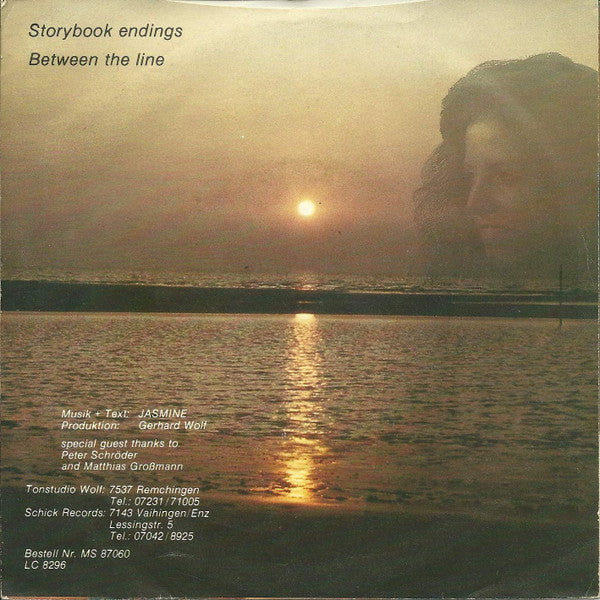 Jasmine (37) : Storybook Endings / Between The Line (7", Single)