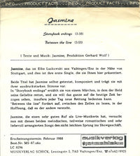 Jasmine (37) : Storybook Endings / Between The Line (7", Single)