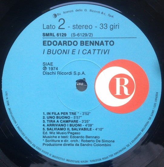 Edoardo Bennato : I Buoni E I Cattivi (LP, Album, RE, Blu)
