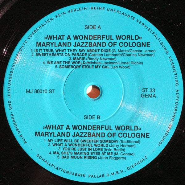 Maryland Jazzband Of Cologne* : What A Wonderful World (LP, Album)
