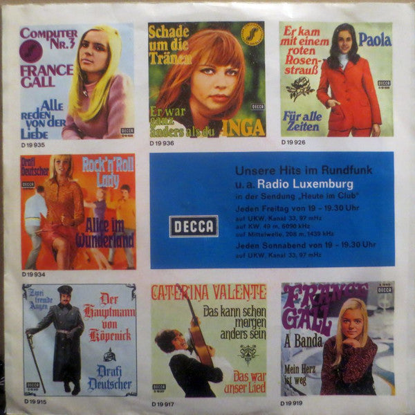 France Gall : A Banda  (7", Single)
