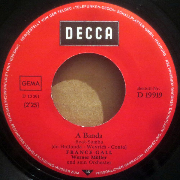 France Gall : A Banda  (7", Single)