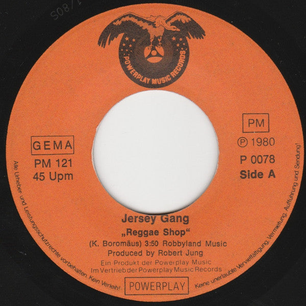 Jersey Gang : Reggae Shop / Bossambaja (7", Single)