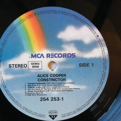 Alice Cooper (2) : Constrictor (LP, Album)
