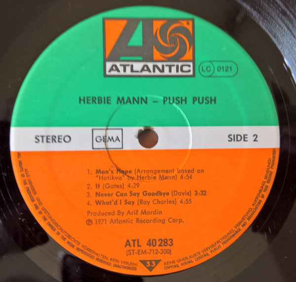 Herbie Mann : Push Push (LP, Album, RE)
