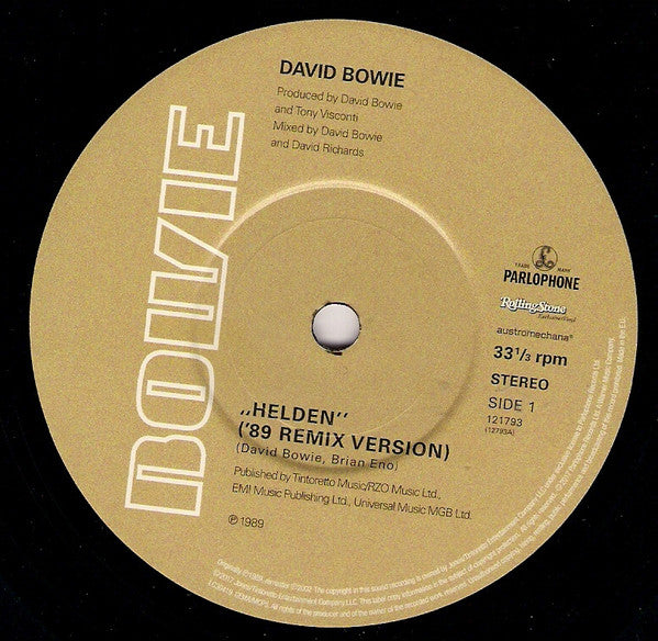 David Bowie : „Helden“ / "Heroes" (7", Single, RM)