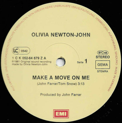 Olivia Newton-John : Make A Move On Me (12")