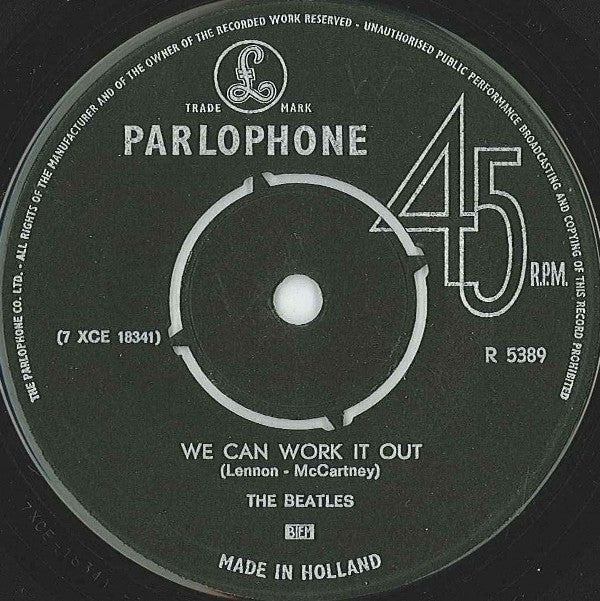 The Beatles : We Can Work It Out / Day Tripper (7", Single, Blu)