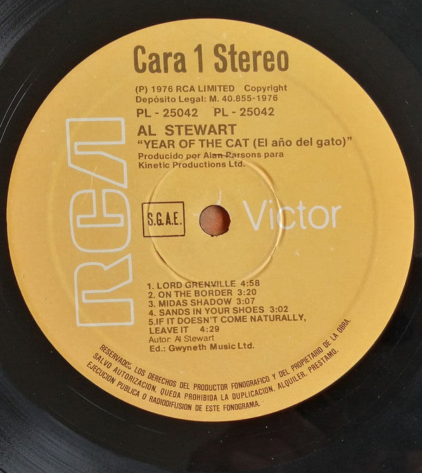Al Stewart : Year Of The Cat = El Año Del Gato (LP, Album, RE, Gat)