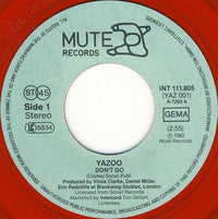 Yazoo : Don't Go (7", Single, Red)