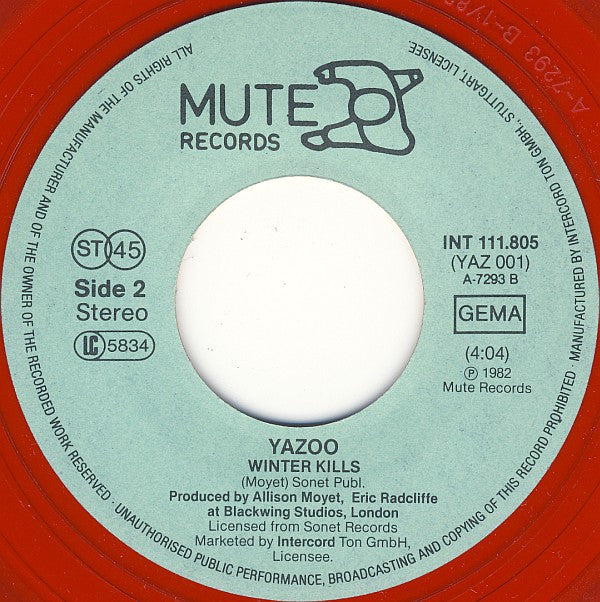 Yazoo : Don't Go (7", Single, Red)