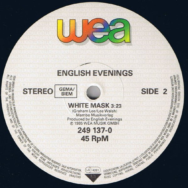 English Evenings : I Will Return (12")