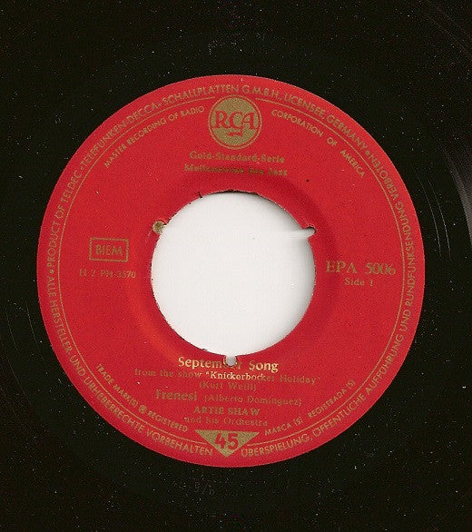 Artie Shaw : Artie Shaw (7", EP)