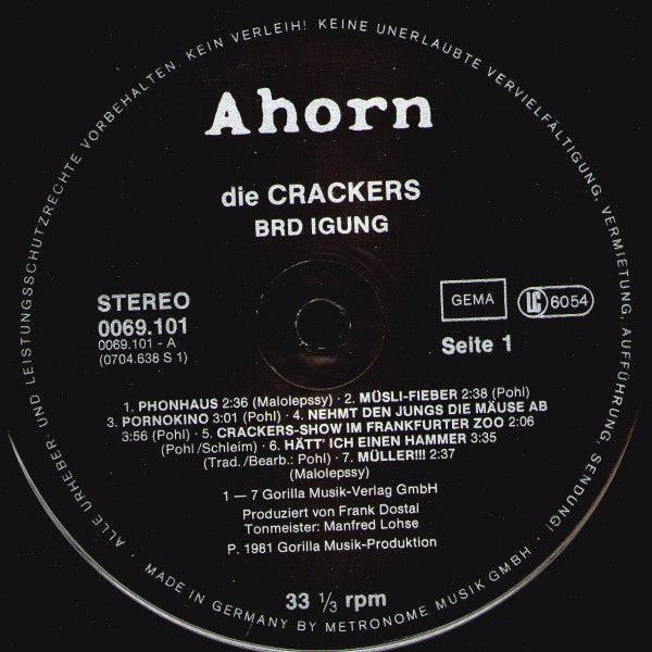 Die Crackers : B R D igung (LP, Album)