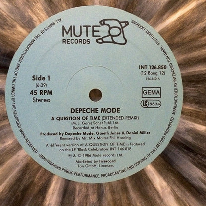 Depeche Mode : A Question Of Time (Extended Remix) (12", Maxi, Gre)