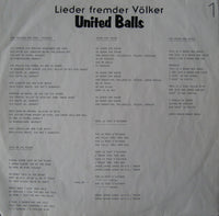United Balls : Lieder Fremder Völker (LP, Album)